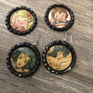Iconic interchangeable earring set.